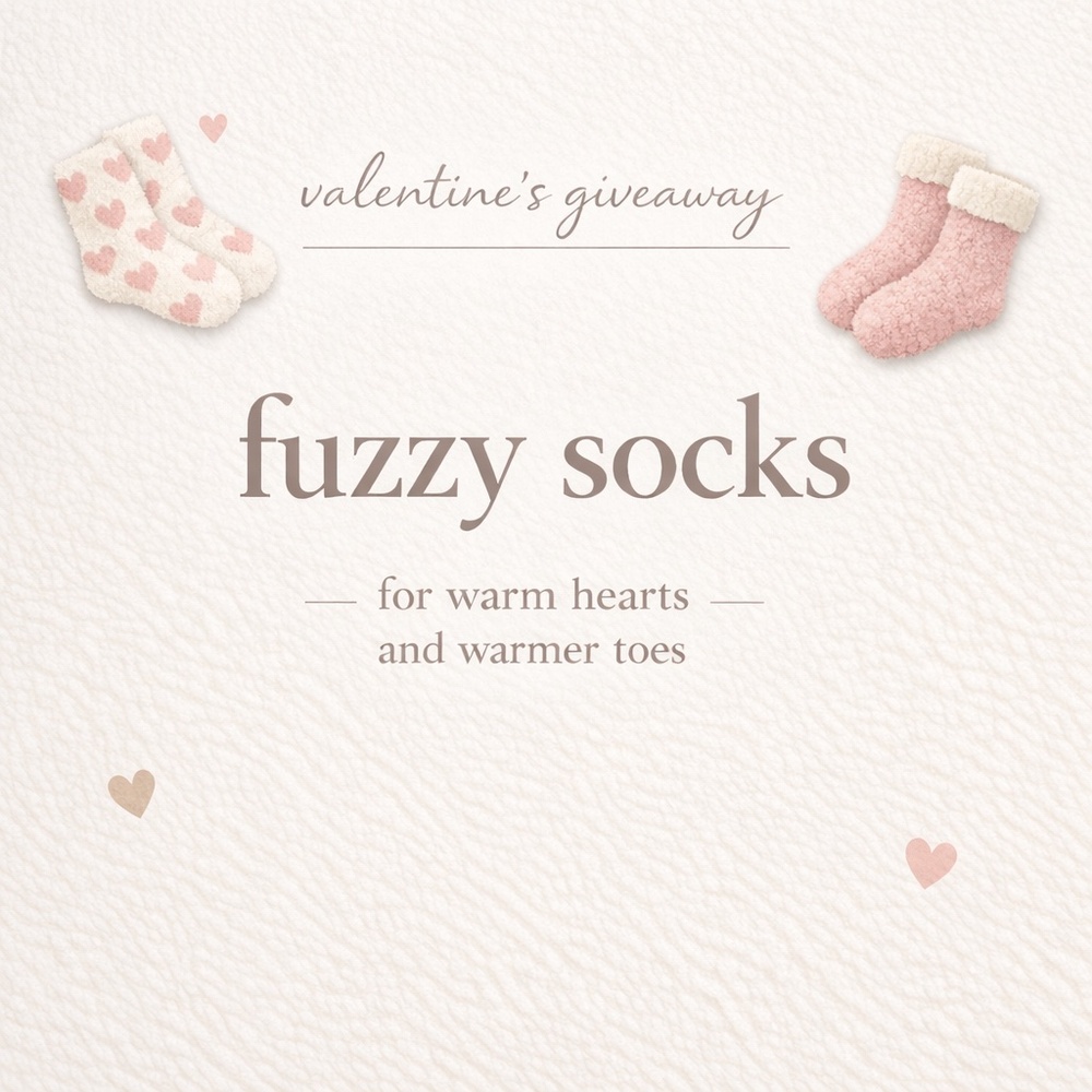 GIVEAWAY!!! GET FREE SHIPPING AND A PAIR OF FUZZY SOCKS!!!